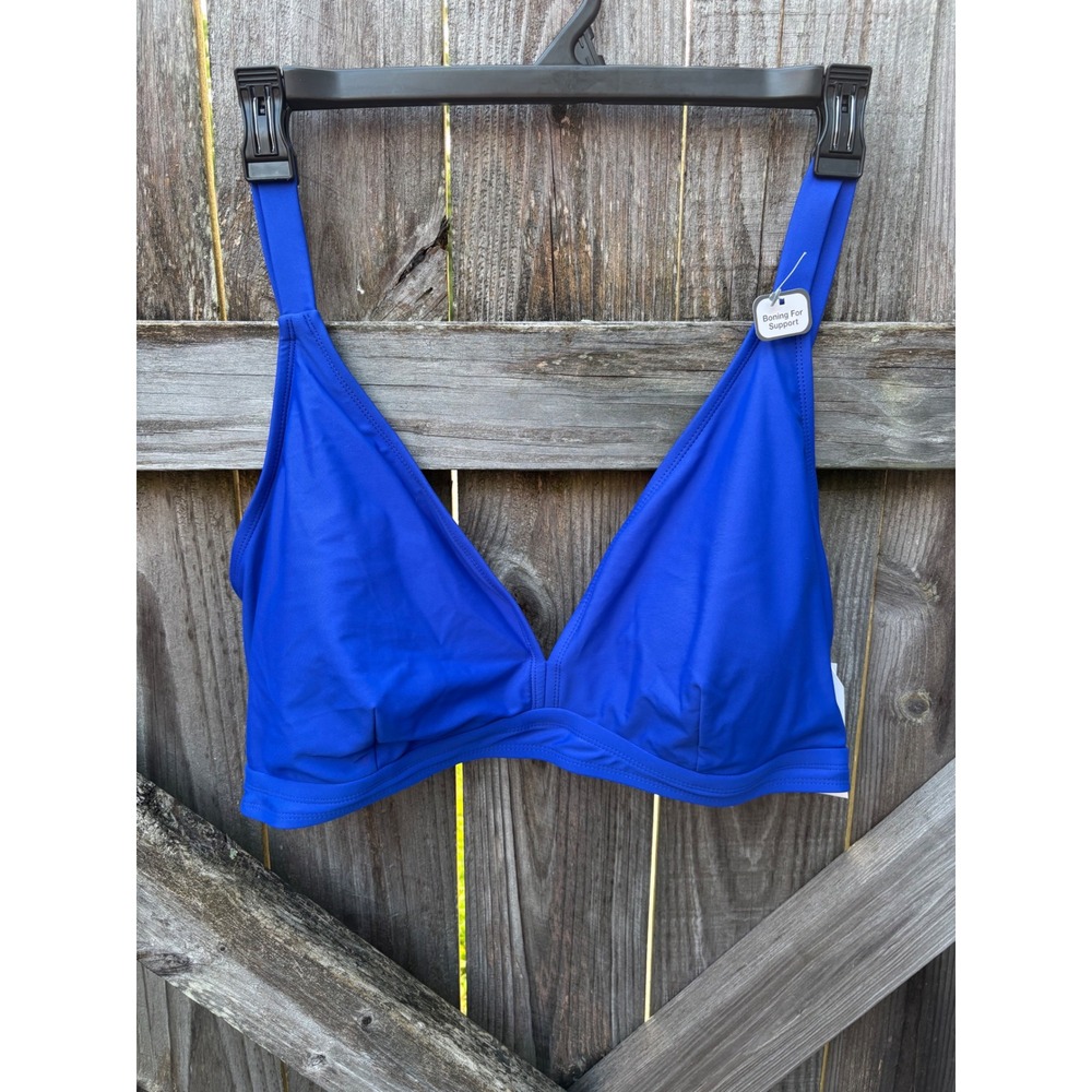 Terra & Sky Royal Blue Mix & Match Bikini‎ Swim Top Boning Support 2X 20W-22W